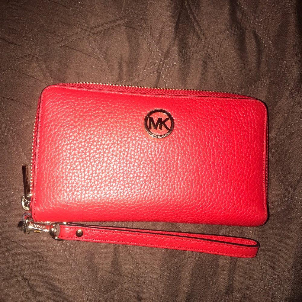 Bright red Michael kors Wallet